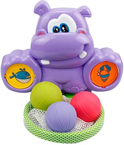 ZCCSHOWN Bath Toys for Toddlers, Premium Bathtub Баскетбол Хоп and Ball 3 Children ' s Baby Shower Toy Gift Set (Purple)