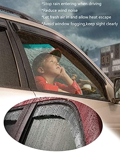 Deebior Original Ventvisor 4бр Side Window Visors, Out-Channel Good Looking Tape-On Rain Guards Set, Дефлектори Vent Shade