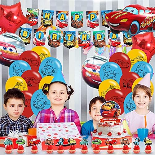 The Cars Lightning McQueen birthday party доставки,Birthday Party Supplies for Cars Lightning McQueen for kids with happy