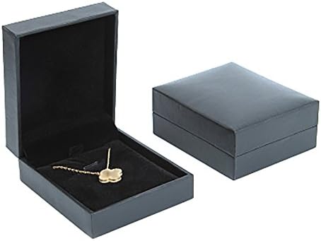 Yonger Jewelry Подарък Кутия Плат Ковчег Класически Синьо Колие, Гривна, Обеци и Пръстен Кутия