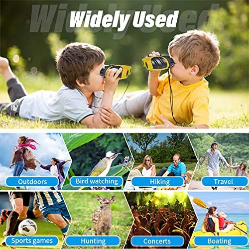 JRD&BS WINL 8x21 Компактен Детски Бинокъл, Играчки за Момчета 4-5 години, Образователен Телескоп за момичета Подаръци 6-9 години за Наблюдение на птици и Пейзажи (жълт)