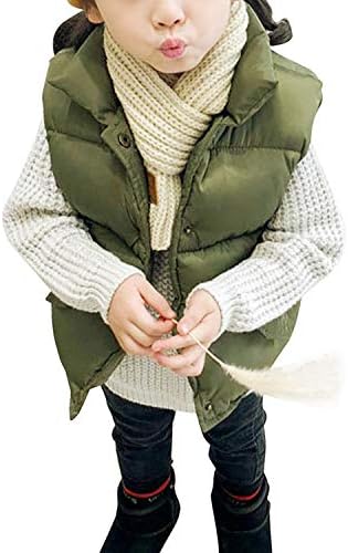 Jivko LEE Baby Boys Girls Stand Collar Down Vest Warm Winter Lightweight Sleeveless Влакче Jacket