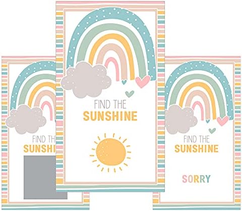 Комплект от 12 Игрални карти Baby Shower Scratch Off с Дъга Разноцветни SC210024