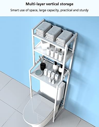XWDQ Барабан Тоалетка Багажник, Спестяване на пространство Външен Ъгъл за Съхранение на Скрин Полк,в Банята, Мивка, Спалня, Перална машина, Баня (Цвят : бял, размер : 57.11
