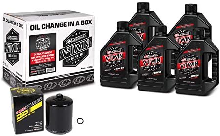 Maxima Racing 90-129015PB Quick Change Milwaukee-Eight Synthetic 20W-50 Black Filter Engine Oil Change Kit