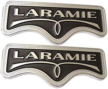 2 Пакет (и)LARAMIE Емблемата на Иконата на Стикер на Багажника Съвместимост За Ram 1500 2500 3500 Mopar (Хром/Черно)