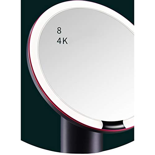 FFLJT Small white Mirror Серия Daylight Mirror LED Makeup Mirror with Light Desktop Beauty Makeup Mirror Dressing Mirror
