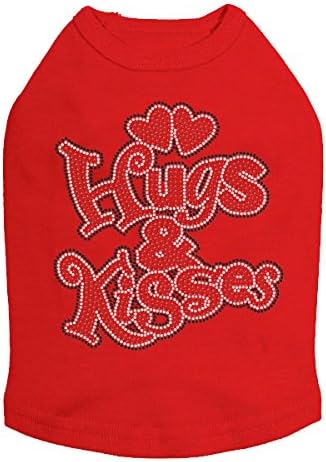 Hugs & Kisses Тениска за кучета, L Red