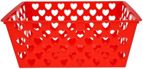 Ден На Свети Валентин Сърце Червено Голяма Правоъгълна Кошница