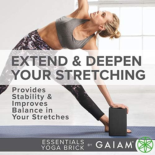 Gaiam Essentials Yoga Тухла | Продава се като единичен блок | EVA Foam Block Аксесоари за йога, медитация, пилатес, стречинг
