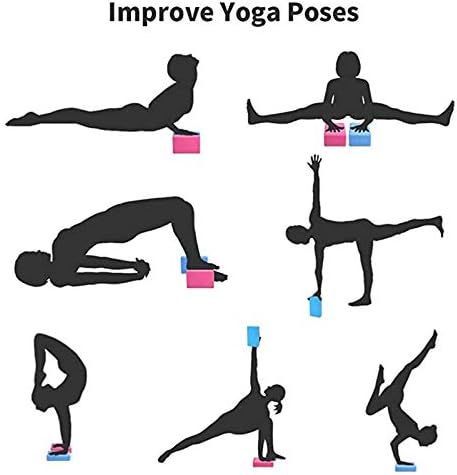 Carllg Yoga Blocks 2Pack Set for Women 9 6 3 High Density EVA Foam Block Достатъчно Издръжлив за Подкрепа на Йога, Пилатес