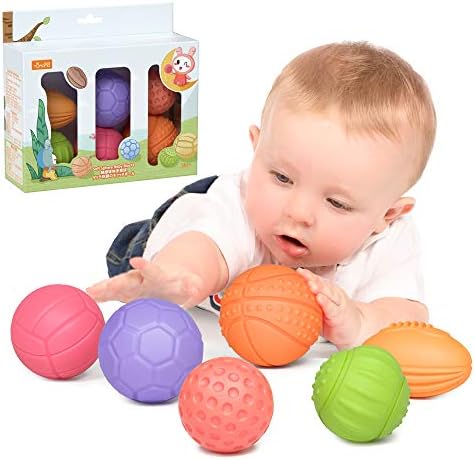 TUMAMA 6 Опаковки Великденско Яйце Сензорни Топки за Детски Масаж Стреса, Текстурирани Мулти Топката Подаръчни Комплекти