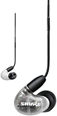 Опънат неподатливостта слушалки Shure AONIC 4, Разширен звук, Хибрид с два водача, са на Безопасно кацане в ухото, Сменяем