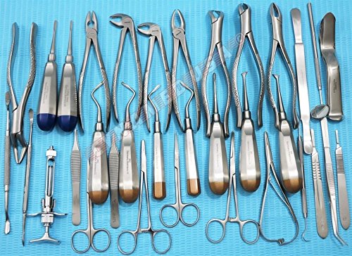 Немски 74 БР Устната Стоматологичен кабинет ИЗВЛИЧАНЕ на Асансьори Клещи Набор от инструменти, Определени