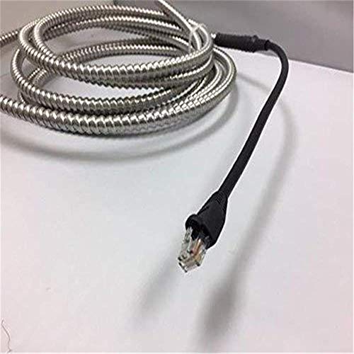 Certicable 150' RJ-45 BX MC Armored Cat 6 Solid Ethernet Кабел Wire Elie Proof Made in The USA,бял