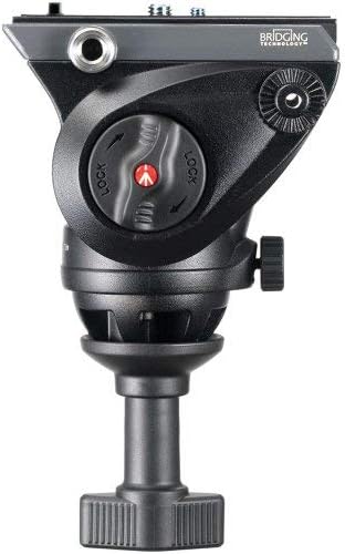 Лека жидкостная видео система Manfrotto MVK500AM с два крака и средни разбрасывателем (черен)