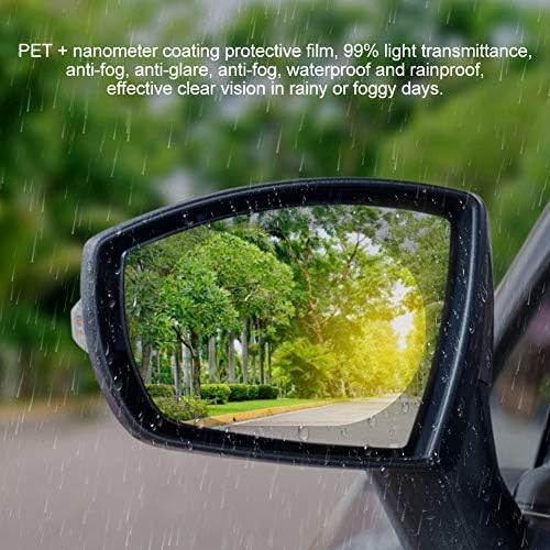 Външна Огледално Фолио,Огледало за Обратно виждане на Автомобила Дъжд Защитно Фолио Анти-Мъгла Водоустойчив Стикер 100x145mm