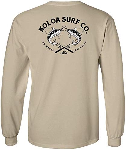 Koloa Surf Mens 2 Марлини Logo Long Sleeve Cotton Tee in Reg, Big and Tall