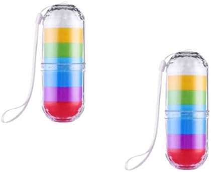 YUIOLIL Хапчета Boxes,Хапчета Dispensers Reminders Weekly Travel 7 Дена Case Rainbow Запечатана Medicine Organizer for
