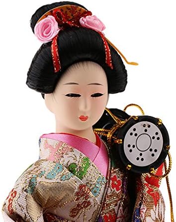 Yiju Japanese Traditional Kimono Kabuki Кукла 31cm Handicraft Art Decoration - Червен, както е описано