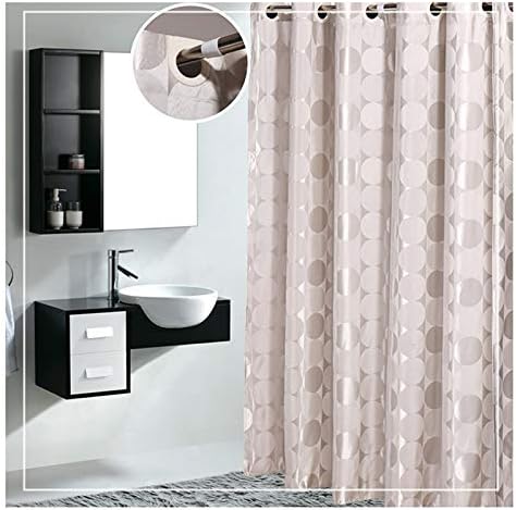 Teerwere Завеси за душ Баня завеса за душ от висококачествени сгъстяване-Безплатна пробивка Непромокаема завеса Преграда завеса Непромокаема завеса за душ (цвят : фот?