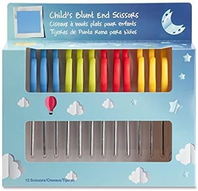 Детски ножици 5 - 12 бр. - Училищен комплект ножици за деца от 3 години и по-възрастни, с различни цветове (тъп връх)