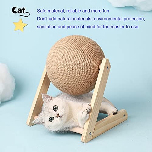 BLLOTO Cat Scratching Post Cat Scratcher Toy,Interactive Solid Wood Scratcher Пет Toy Durable Cat Scratcher for Cats and