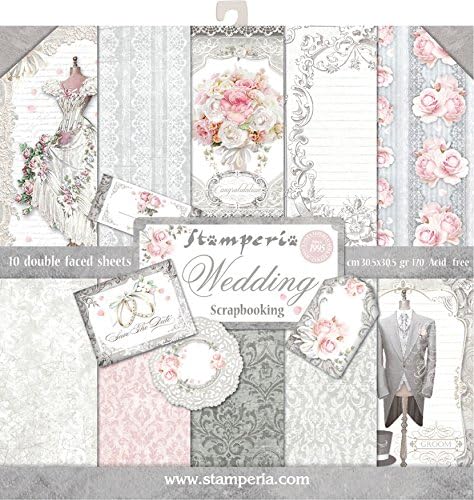 Stamperia Intl Wedding Double Sided Paper Pad (10/Пакет), 12 x 12