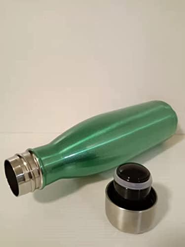 бутилка студена вода с пластове вакуумна изолация от неръждаема стомана 304 (мятно-зелен)
