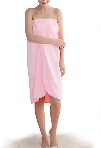 Womens Spa Wrap Pure Color Cover Up Beach Tower Swimming Spa, Shower, Bath and Gym Towel with Щракне Pink