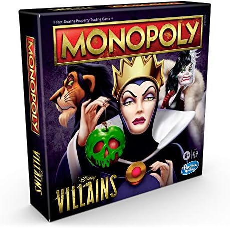 Monopoly: Disney Villains Edition Настолна игра за деца от 8 и повече години, играе като класически злодей диснеевский