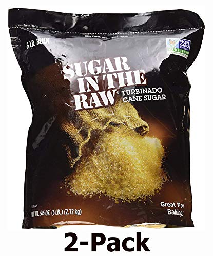 Захарта в крема сирене тростниковом захарта Turbinado, 6 килограма. (опаковка от 2 броя)
