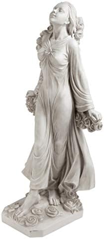 Дизайн Toscano KY47018 Флора Божествена Покровителка на градини Римска Статуя на Богинята, 30 Инча, Полирезин, Античен