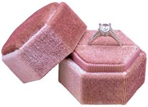 The Lux Box: Прекрасни Старинни Кадифе геометрични кутии за пръстени за Предложения и сватбени снимки || Шестоъгълник