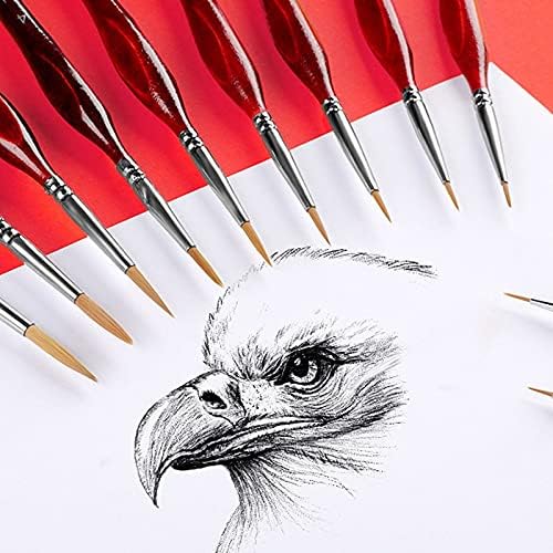 FKSDHDG 1Set Numbers Brushes Художествени Accessories Multiple Живопис Доставки Скица Pen маслени Бои Pens Red/Black Wooden