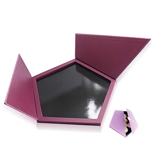 Coosei purple diamond designed empty Pro makeup palette storage including Isolation layer and 20pcs adhensive metal Magnetic