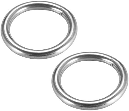 uxcell 201 от Неръждаема стомана О-пръстен 40 мм(1.57) Външен диаметър 5 мм Дебелина, Връзване Заварени кръгли пръстени