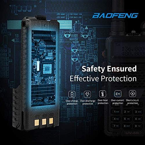 BAOFENG BL-5L 3800mAh Разширено батерията е Съвместима с UV-5R BF-F8HP UV-5RTP UV-5R+Plus GT-5R UV-5X UV-5G, 2, черен