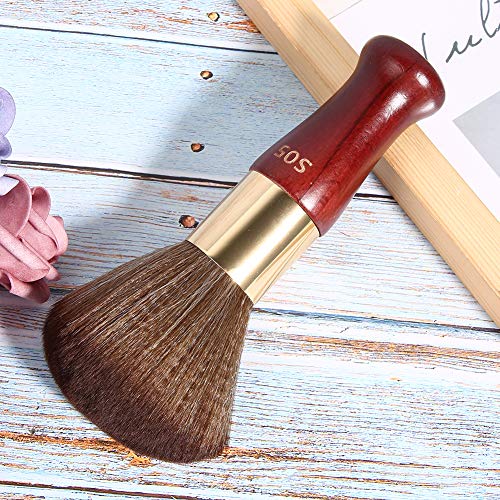 Лека Врата Duster Brush Стайлинг Salon Tool Skin friendly за Фризьорски салони за Салон(червен кафяв син)