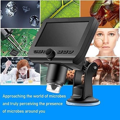 DFFFGGX LCD Дисплей на Цифрови Безжични Микроскоп, 4.3 инча 1X-600X Увеличение Увеличение Цифров Микроскоп 1080 P Увеличение