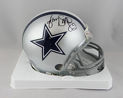 Jimmy Smith Autographed Далас Каубойс Mini Helmet - Jersey Код Auth *Black - Мини-каски NFL с автограф