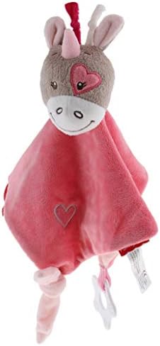 Yiju Cuddly Soft Plush Blanket Teething Security Tag Baby Safety Blanket - Оранжево Йори, както е описано