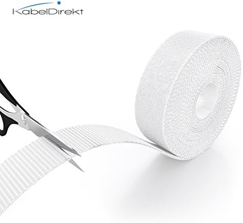KabelDirekt – Лента за колан с плетене на една кука и линия – 50 фута × 0,78 инча – Изрязани по размер, множество (ролка