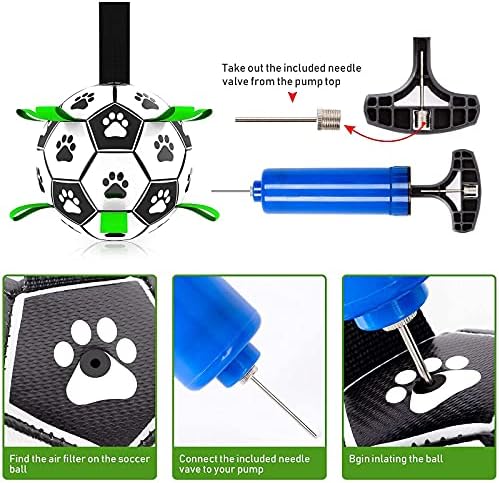 MIDOG Dog Топки Коледа Dog Soccer Ball Interactive Dog Ball for Large Herding Dogs Ball for Small Medium Dogs Outdoor