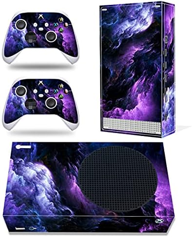 Xbox Series S Skin Stickers, Full Body Рибка Decal Cover for Microsoft Xbox Series S Console & Controllers - Purple Cloud