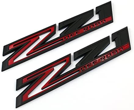 Supenne Silverado 2019 2020 2021 2 ЕЛЕМЕНТА Черно Червено Z71 Off Road Fender Емблемата на Иконата на Етикети (Черно,