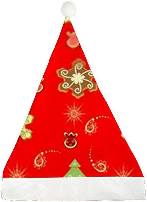 GORYJ Коледна Шапка Къси Плюшени Красиви Коледни Декорации Мека Удобна Шапка на Дядо Подходящ за Празнични Рокли 19,7x13,8