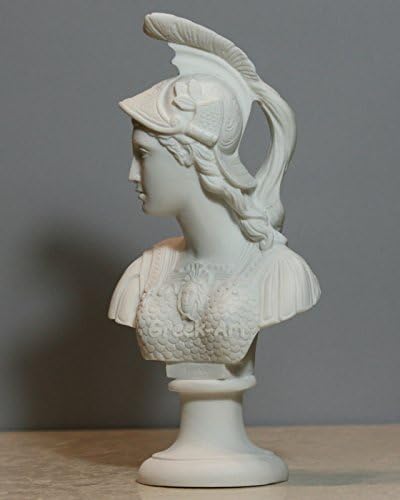 greekartshop Универсален Атина, Богинята на Мъдростта Атина Минерва Бюст Molded Мраморна Статуя, Скулптура 9,84 инча