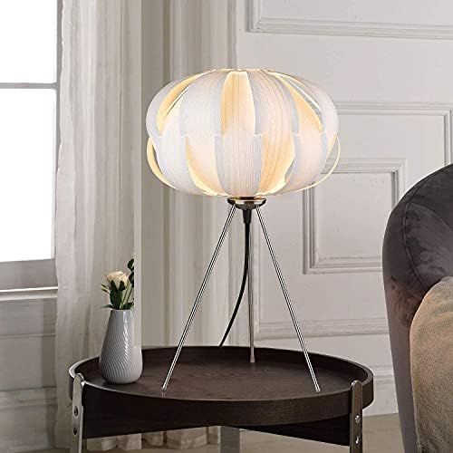 I-Mego Modern Tripod Floor Lamp & Tripod Table Lamp with направи си САМ Пъзел Lamp Shade - Бял