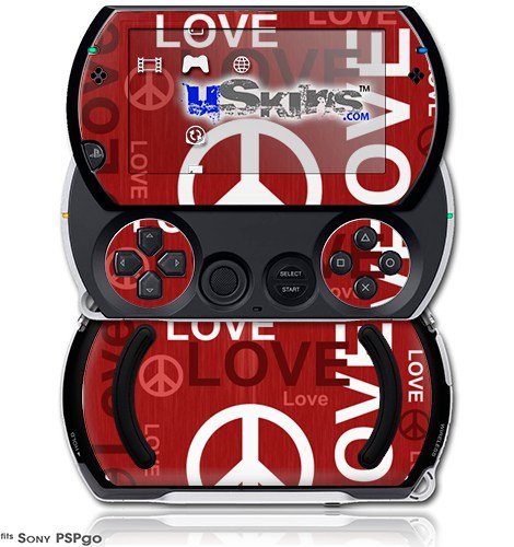 Love and Peace Red - Decal Style Skins (подходящ за Sony PSPgo)